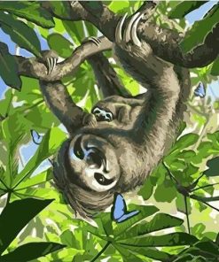 Sloth Relaxing Paint By Numbers