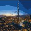 Dubai City Night Lights Paint By Numbers