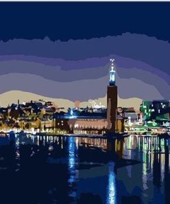 Stockholm Urban Night Walk Paint By Numbers