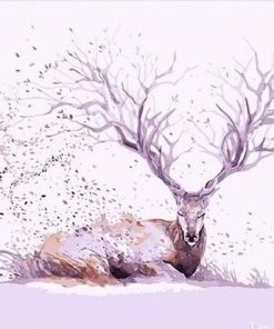 Resting Deer Antlers Paint By Numbers