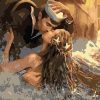 Sailor and Mermaid Love Paint By Numbers