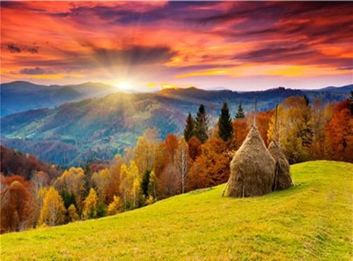 Mountain Sunrise Landscape Paint By Numbers