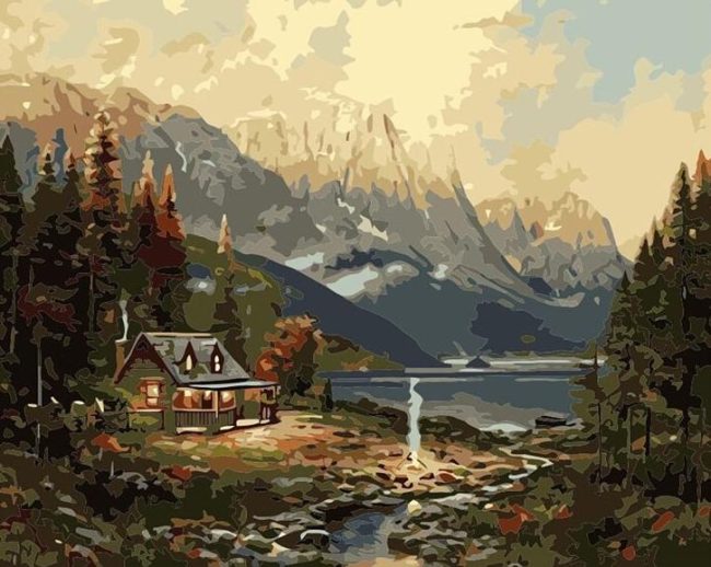 Thomas Kinkade Cottages Paint By Numbers