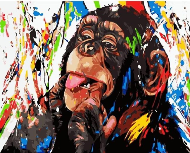 Monkey Paint By Numbers