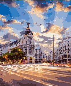Modern Madrid Cityscape Paint By Numbers