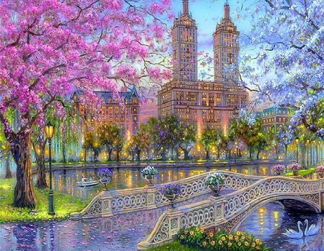 Central Park Urban Scene Paint By Numbers