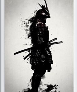 Japanese Swordsman Black White Paint By Numbers