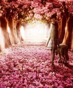 Pink Forest Landscape Paint By Numbers