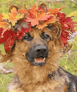 Dog Floral Animals Paint By Numbers