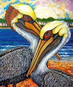 Pelican Birds Animal Paint By Numbers