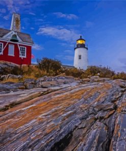 Pemaquid Point Lighthouse, Maine Paint By Numbers