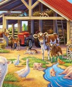 Farm Animal Art Paint By Numbers