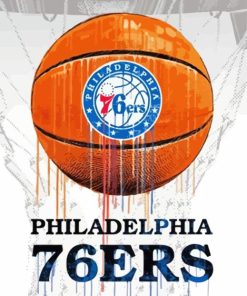 Philadelphia 76ers Basketball Logo Paint By Numbers