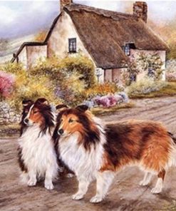 Cabin Dogs Nature Paint By Numbers