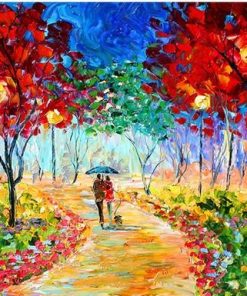 Leonid Afremov Park Landscape Paint By Numbers