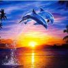 Dolphin Ocean Sunset Paint By Numbers