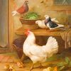 Pigeon and Chicken Animal Art Paint By Numbers