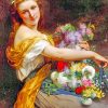 Vintage Woman Painting Paint By Numbers