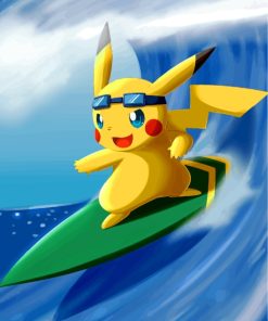 Pikachu Surfing Adventure Paint By Numbers