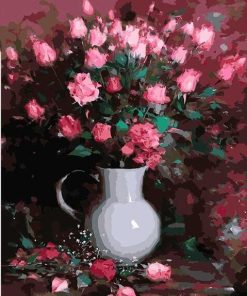 Pink Flower Bouquets Paint By Numbers