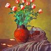 Pink Roses in Vase Paint By Numbers