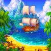 Enchanted Islands Pirate Ship Paint By Numbers