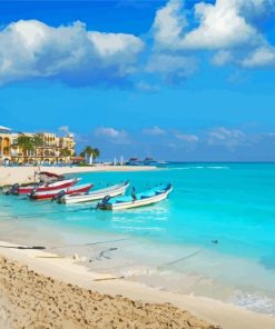 Playa Del Carmen Seascape Paint By Numbers