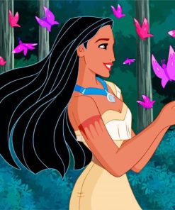 Disney Pocahontas with Butterflies Paint By Numbers