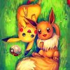 Pikachu Pokemon Anime Paint By Numbers