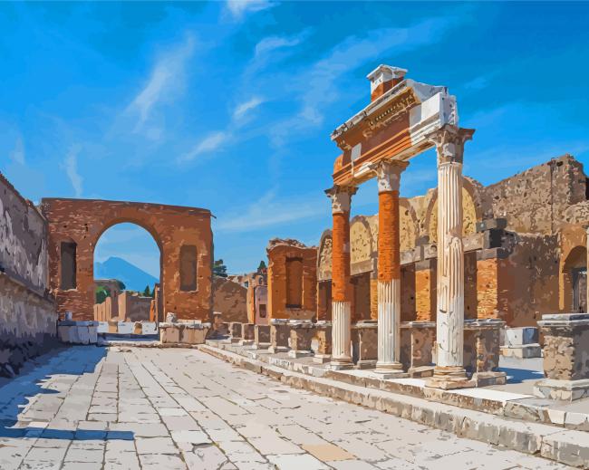Finalizing Pompeii Ruins artwork
