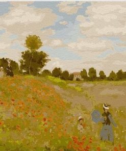 Poppy Field by Monet Landscape Paint By Numbers