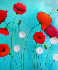 Red Poppy Anemone Paint By Numbers