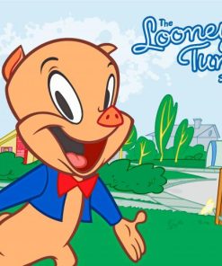 Porky Pig Cartoon Classic Paint By Numbers