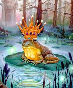 Princess Frog Lily Pads Paint By Numbers