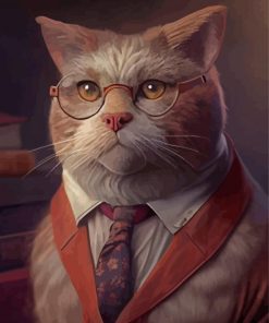 Professor Cat Art Kit Paint By Numbers