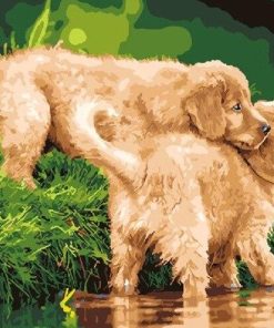 Puppies by the River Paint By Numbers