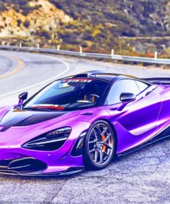 Purple Luxury Car Paint By Numbers