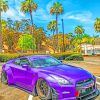 Purple Nissan Sports Car Paint By Numbers