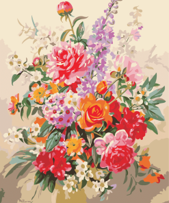 Colorful Flower Bouquet Paint By Numbers