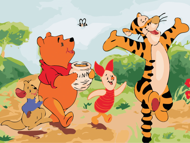 Tigger and Eeyore Animation Paint By Numbers