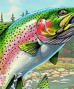 Colorful Salmon Fish Paint By Numbers