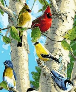 Red Cardinals Bird Paint By Numbers