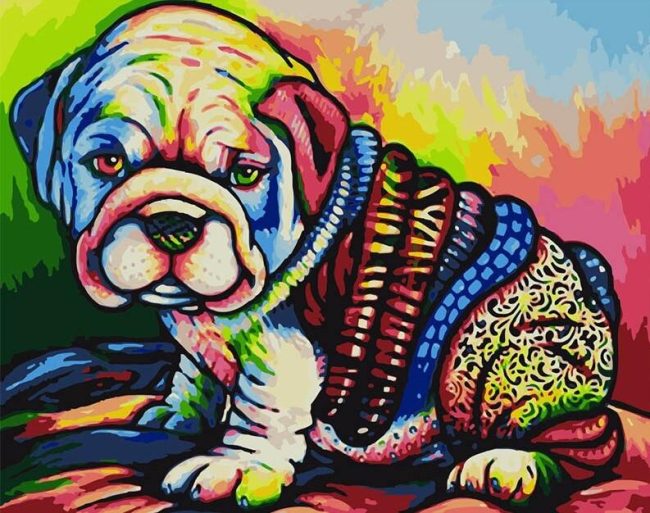 Colorful Dog Art Animals Paint By Numbers