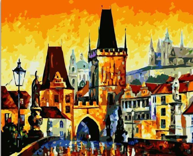 Prague Czech Streets Paint By Numbers