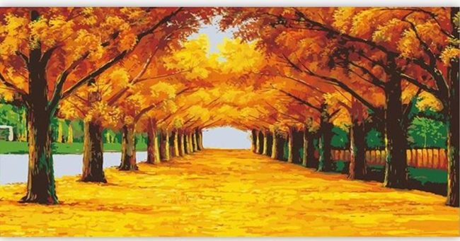 Autumn Forest Landscape Paint By Numbers