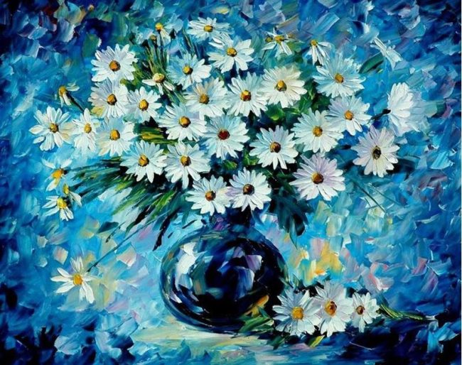 Daisy Flower Vase Paint By Numbers