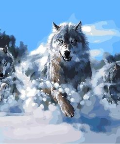 Snow Wolves Paint By Numbers