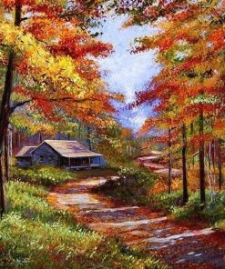 Autumn Landscape Scene Paint By Numbers