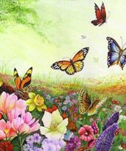 Butterfly Landscape Art Paint By Numbers