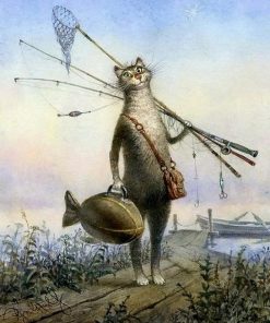 Fishing Cat Wildlife Paint By Numbers
